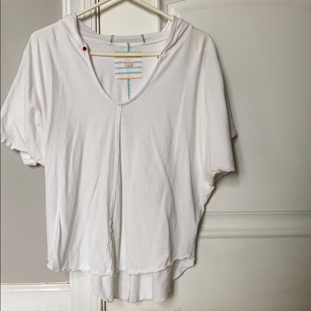 White Shortsleeved Hoodie